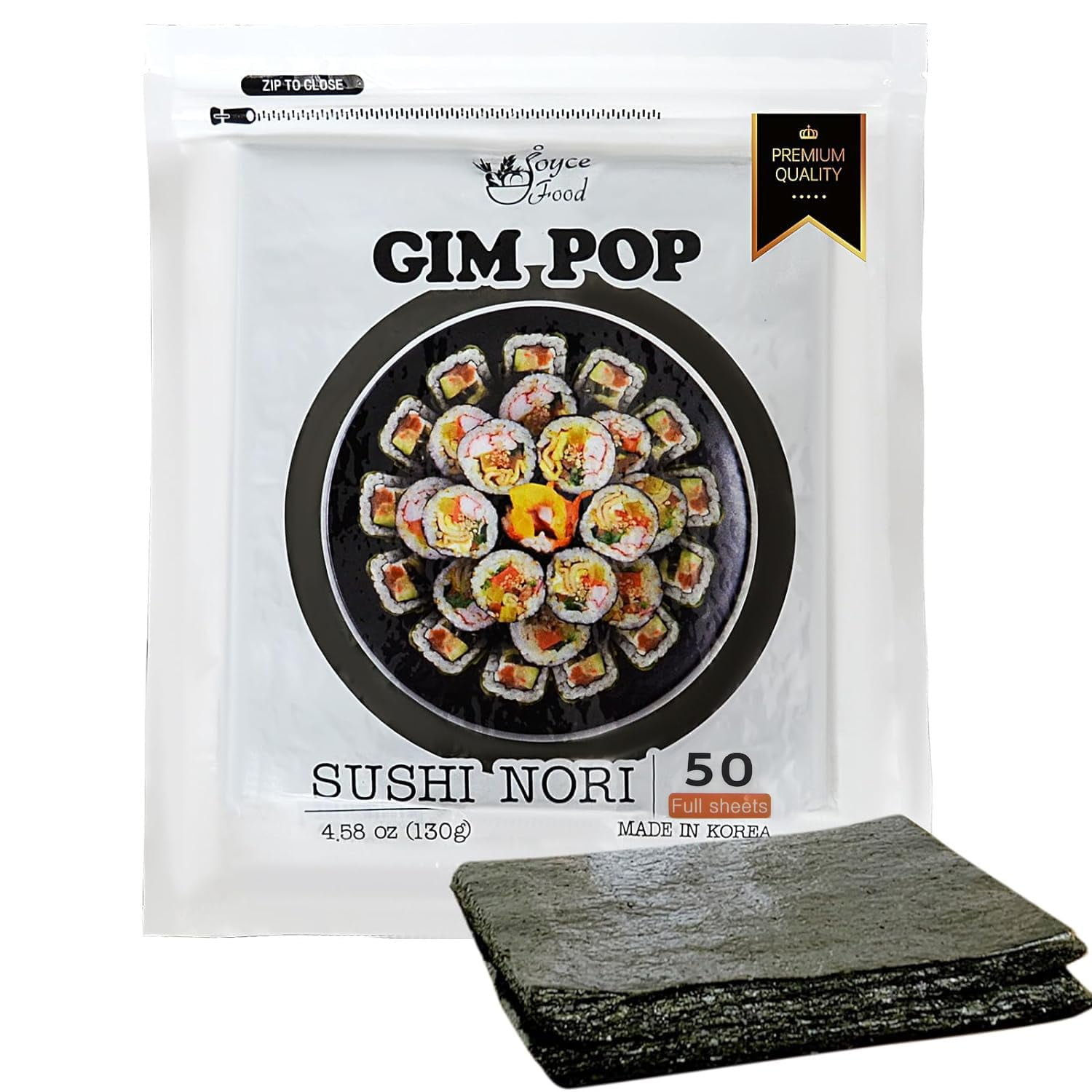 Gimme Seaweed Organic Sushi Nori, Roasted Wraps Sheets, 0.81
