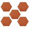 thumbnail image 1 of Furnish My Place Modern Plush Solid Orange Color Rug - Pets and Kids Friendly Rug, Indoor/Outdoor Mat, Area Rugs Great for Kids, Pets, Event, Wedding, Living Room, Made in USA, 3' Hexagon - Set of 5, 1 of 12