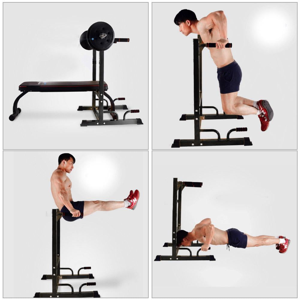 Gupbes Durable Steel Dip Dipping Knee Raise Station Stand for Home Gym