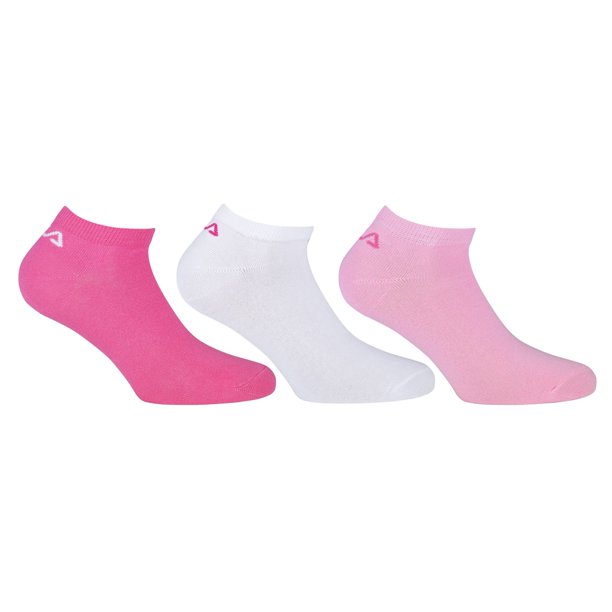 FILA Zapatillas Invisibles calcetines unisex, 3 pares - calcetines cortos, logo cintura, uni, 35-46 Pink Panther 35-38 (3-5 UK)