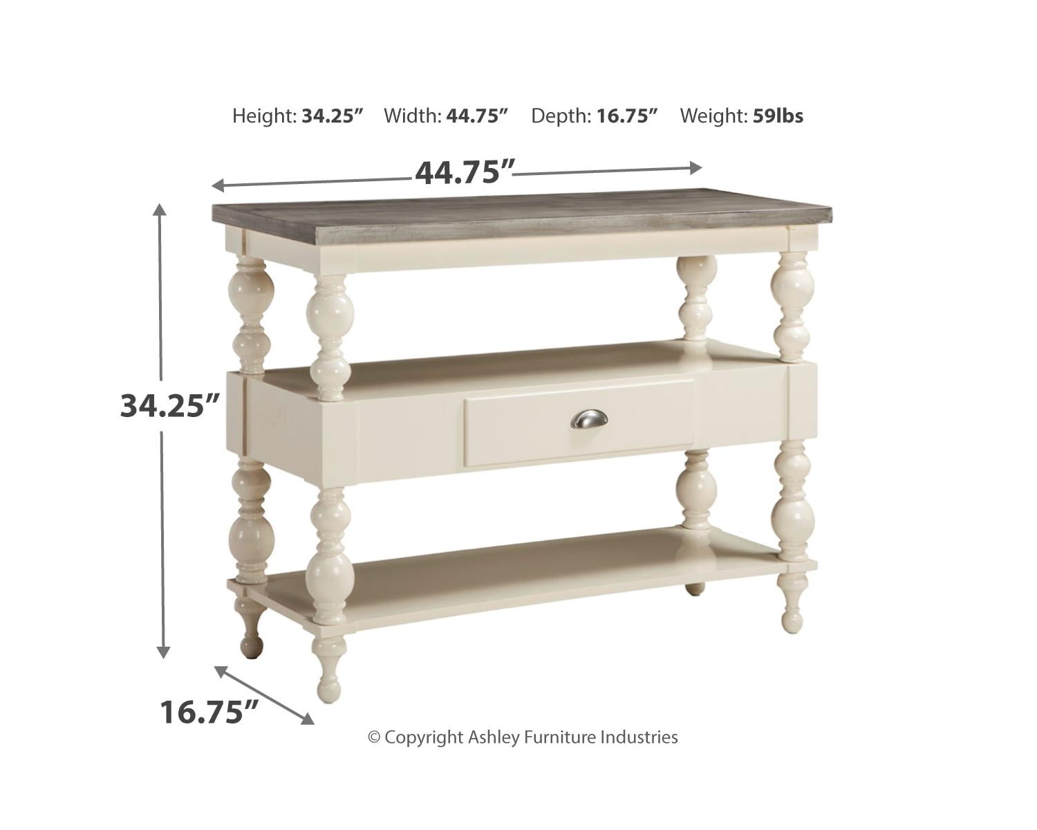 ashley furniture white console table