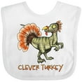 thumbnail image 3 of Inktastic Clever Turkey Thanksgiving Dinosaur Boys or Girls Baby Bib, 3 of 4