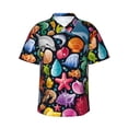 thumbnail image 2 of Picia Underwater Diving Animals Gentle Cotton Regular Fit Short Sleeve Casual Hawaiian Shirt for Men-3X-Large, 2 of 9