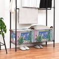 thumbnail image 3 of Yayeee Foldable Storage Basket for Shelves with Handles Waterproof Cloth Bins, Boat Seaside, 3 of 7