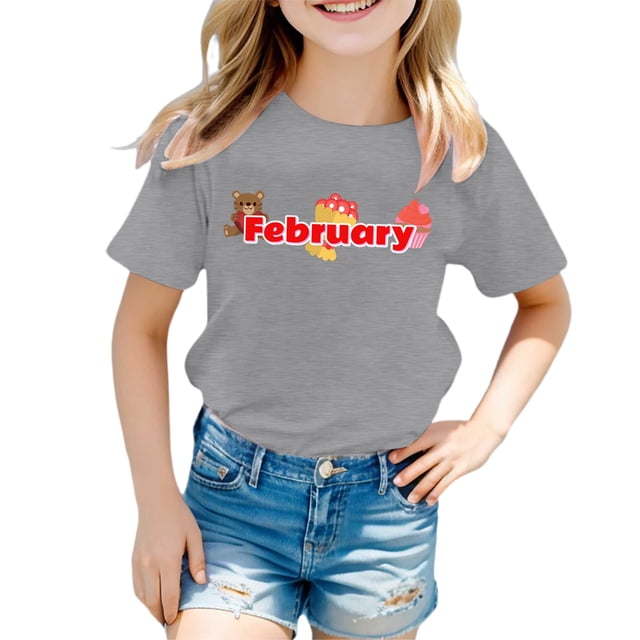 TZEWGL Cute Shirt For Toddler Short Sleeve Crew Neck Monthly Word Prints Top For Newborns size 1-2T