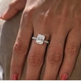 thumbnail image 4 of Forever Jewels 3.50Ct Radiant Cut Moissanite Womens Engagement Ring 14K White Gold Plated, 4 of 5