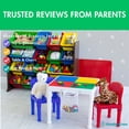 thumbnail image 5 of Humble Crew Child Basement Storage 4-Tiers Plastic Dimensions: 42" W x 11" D x 31" H Toy Storage Organizer with 16 Storage Bins, Holds up to 20 lb Per Shelf, Brown, 5 of 10