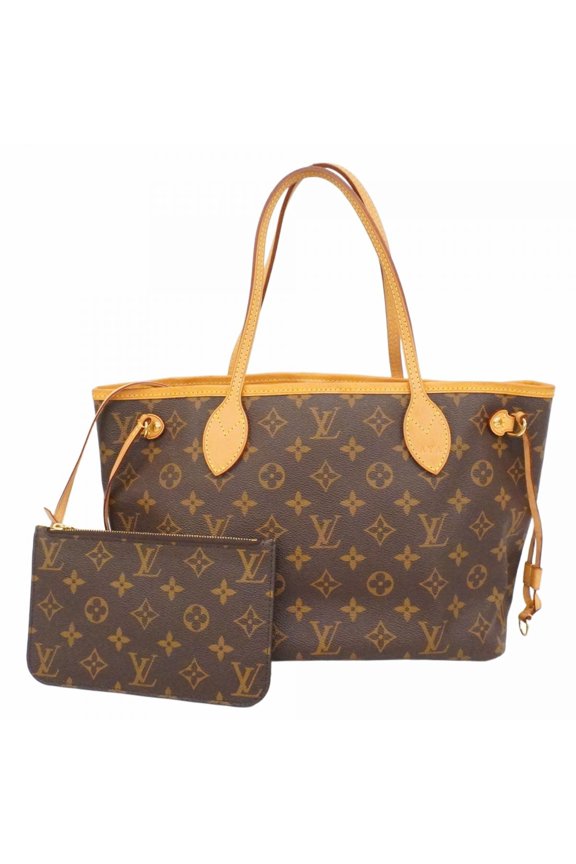 Pre-Owned Louis Vuitton Monogram Neverfull PM Tote Bag M41001 Brown Fuchsia (Women's)