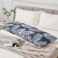 thumbnail image 6 of Navy Blue Palm Leaf Body Pillow Cover 20 x 60 Inch Decorative Pillow Cover Summer Coastal Botanical Tropical Lumbar Pillowcase Seasonal Rectangle Cushion Case for Couch Sofa Bed Living Room, 6 of 9