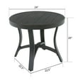 thumbnail image 6 of Ulax Furniture Outdoor Aluminum Bronze Round Side Table, 6 of 6