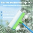 thumbnail image 2 of Aquaswipe Window Squeegee,3 In 1 Window Cleaning Scraper,Aqua Blade Window Cleaning Kit,Rotatable Rubber Squeegee with Microfiber Scrubber,for Shower/Glass, 2 of 11