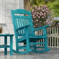 thumbnail image 3 of Wildridge Heritage Traditional Rocking Chair, Aruba Blue - Outdoor Weather Resistant HDPE Rocking Chair for Patio, Deck, Fire Pit, 3 of 4