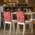 thumbnail image 5 of TSOVTHRID Candy Cane Red Print Kitchen Chair Back Cover Chairs Slipcovers Removable Chair Cover Soft Dining Chairs Protector for Dining Room Wedding Party Christmas Decor, Set of 2, 5 of 7