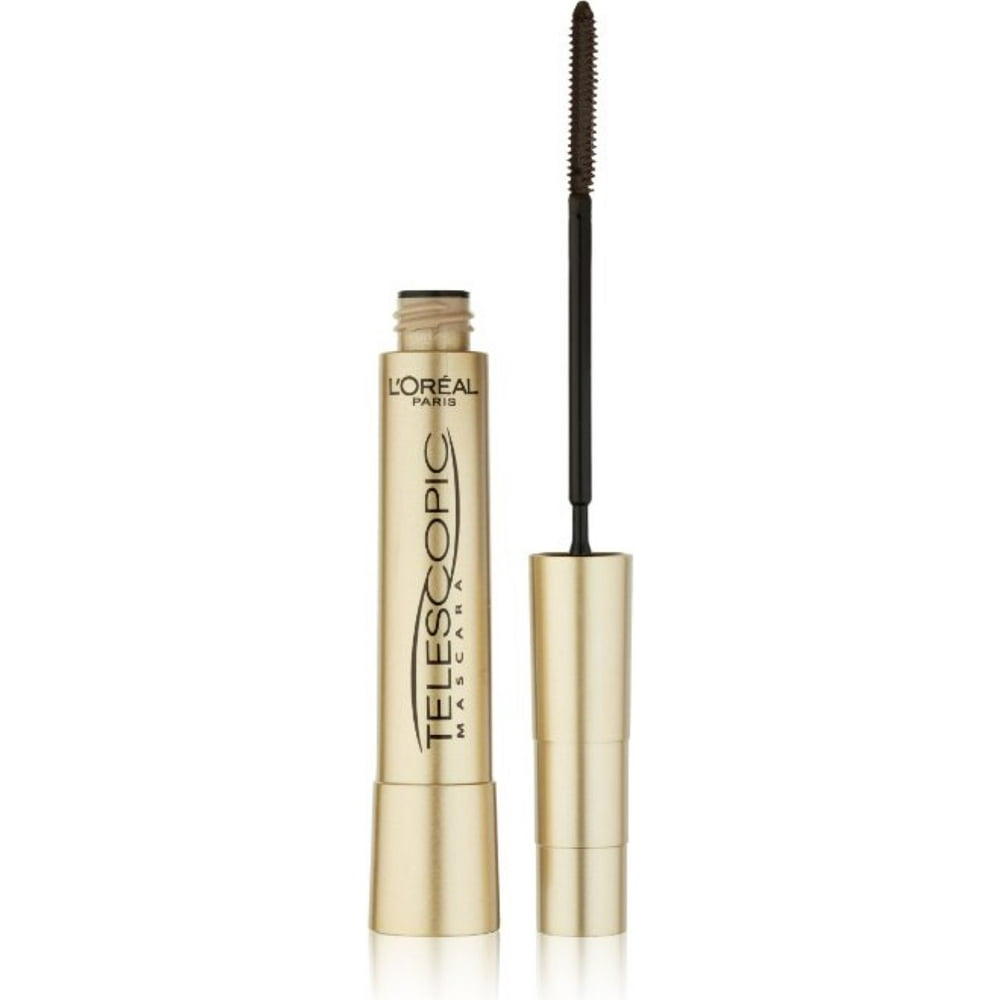 L'Oreal Paris Telescopic Mascara, Black [905] 0.27 oz (Pack of 4