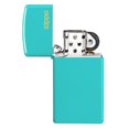 thumbnail image 5 of Zippo Slim Flat Turquoise Zippo Logo Pocket Lighter, 5 of 7