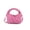 Pink, variant on Vegan Leather Mini Woven Crossbody Shoulder Bag
