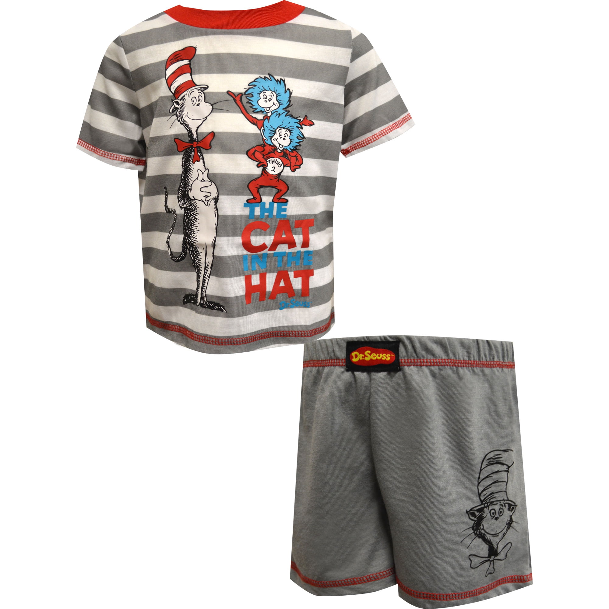 Komar Kids Boys Dr. Seuss Cat in the Hat Toddler Short Pajamas 2T
