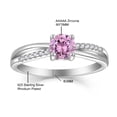 thumbnail image 5 of Inpasne Infinity Promise Ring for Her 925 Sterling Silver Engagement Ring Wedding Eternity Anniversary Statement Ring Pink Tourmaline Ring October Birthstone Jewelry Gifts for Women Size 9, 5 of 6