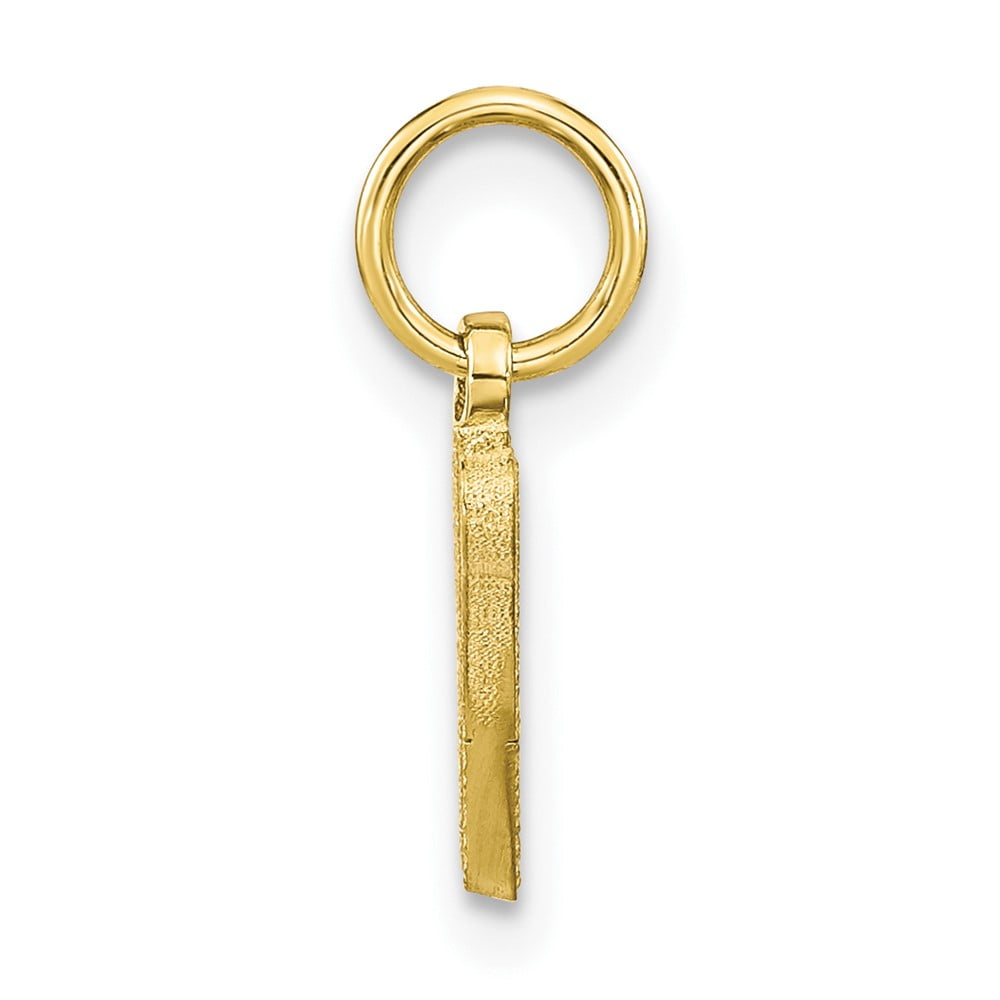 10k Initial W Charm Yellow Gold