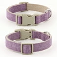thumbnail image 2 of Plutus Pet Cotton Hemp Dog Collar and Leash Set, Adjustable Collar for Small, Medium, and Large Dogs, Heavy Duty and Soft on Skin, Lavender, M, 2 of 7