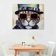 thumbnail image 3 of COMIO Funny Colorful Animal Canvas Wall Art Print Paintings Cartoon Cute Cat Pig Dog with Glasses Pictures Artwork for Nursery Kids Bedroom Animal Décor, 3 of 5