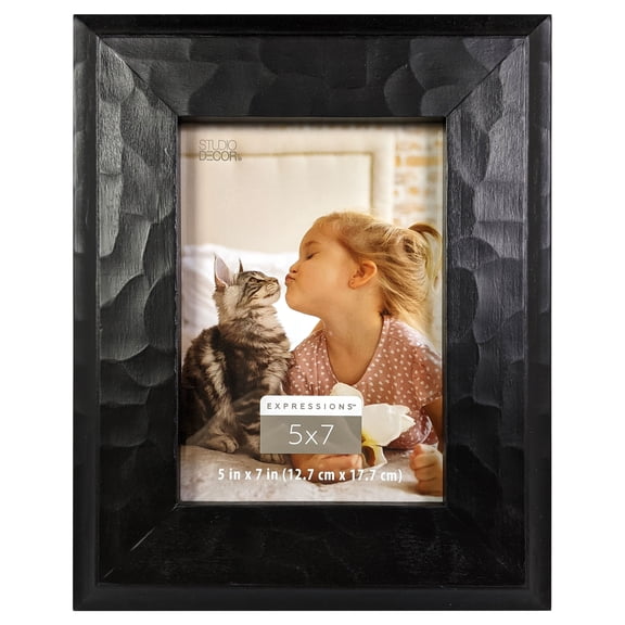 Studio Decor Expressions 5" x 7" Black Hammered Frame