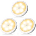 thumbnail image 1 of Paquete de 6 luces LED con sensor de movimiento, luces LED con batería recargable, iluminación interior con tira magnética para gabinete, escaleras, pasillo, cocina, garaje, etc. [Clase energética TUNC Sencillez, 1 of 5