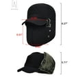 thumbnail image 3 of Gustave Men Women Trapper Hat Warm Windproof Trooper Hat with Ear Flaps Face Warmer Thermal Fur Lined Ski Cap "Navy", 3 of 10
