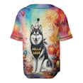 thumbnail image 2 of Hello 2025 Siberian Husky Celebrates Happy New Year Firework Balloon All Over Print 3D Baseball Shirt Husky Dog Lover Gifts Softball Sport - 02024, 2 of 6
