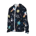thumbnail image 3 of Goofa Space Printed Women's UPF 50+ Sun Protection Hoodie Jacket Lightweight Long Sleeve Sun Shirt for Women with Pocket Hiking Outdoor-Large, 3 of 9