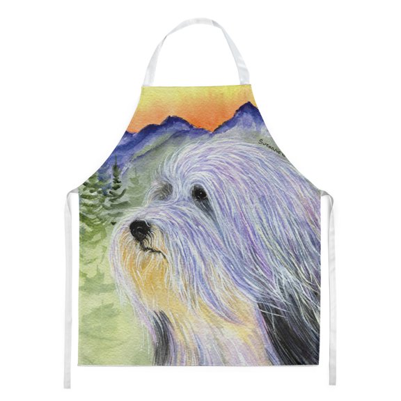 Carolines Treasures SS8244APRON Bearded Collie Apron Large multicolor