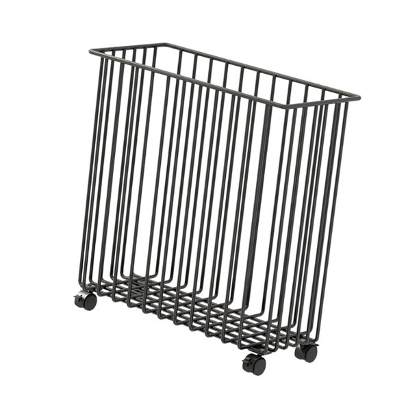 Carrito de almacenamiento para esterilla de , accesorios, cesta organizadora multifunción para gimnasio con ruedas para entrenamiento, baño, Negro y M