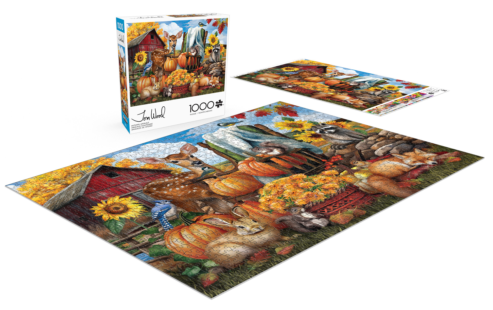 Buffalo Games Country Life Autumn Animals 1000-Piece 26.75 x 19.75-inch Interlocking Jigsaw Puzzle for Adults Ages 14+