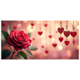 thumbnail image 3 of Valentine's Day Romantic Backdrop Banner with Roses and Hearts for Party Supplies Wedding Decorations Photography Background Props, 3 of 4