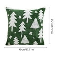 thumbnail image 2 of Christmas Pillow Cover, Holiday Cushion Cover, Snowflake Velvet Christmas Tree Cushion Border, Soft Plush Fabric, Hidden Zipper, Easy Care, Festive Red Green Decorative Throw Pillow Case, 2 of 7