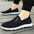 thumbnail image 7 of Black Men'S Easy Wear Slip On Cloth Shoes Soft Sole For Daily Activities, 7 of 7