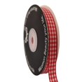 thumbnail image 1 of Micomon Cinta de cuadros rojos y blancos de 25 yardas cada rollo 100% poliéster (3/8" rojo), 1 of 1