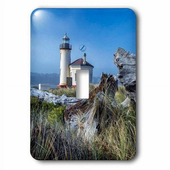 3dRose, USA, Oregon. Scenic of Umpqua River Lighthouse., single toggle switch