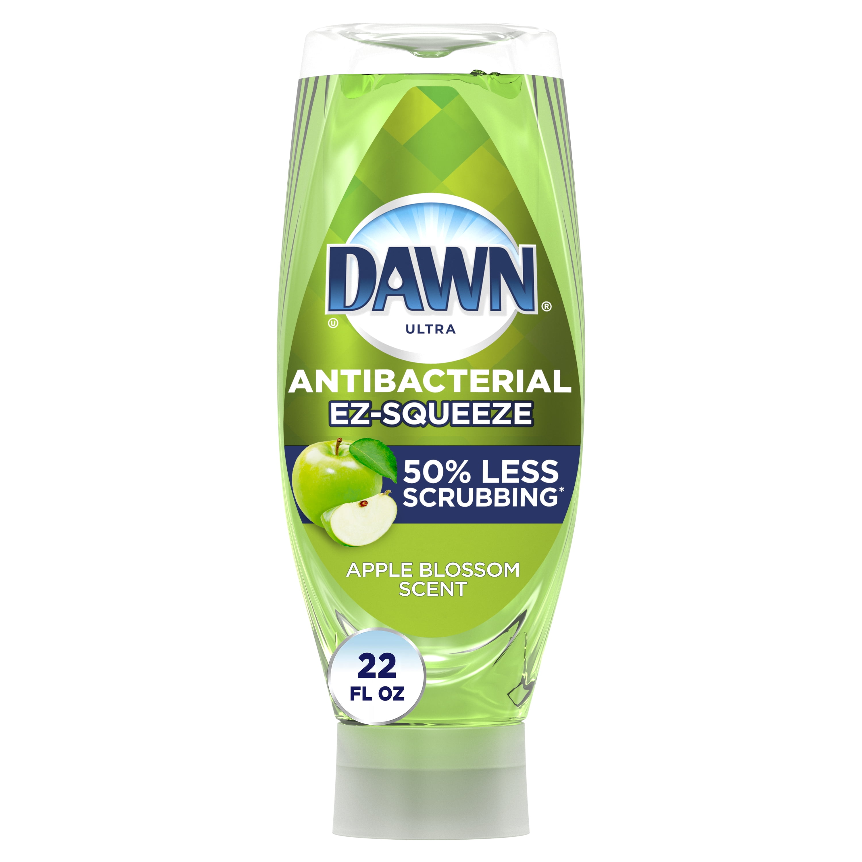 Dawn Antibacterial EZ-Squeeze Liquid Dish Soap, Apple Blossom, 22 fl oz