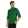 thumbnail image 4 of Bestman Formal Front Button Placket Solid Shirts For Mens Long Sleeve Regular Fit Shirt, 4 of 7