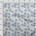 thumbnail image 2 of oneOone Cotton Poplin Grayish Blue Fabric Flower Watercolor Fabric For Sewing Printed Craft Fabric By The Yard 56 Inches Wide, 2 of 4