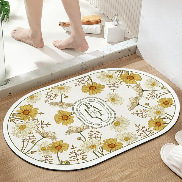 Alfombras de baño, tapete de baño, alfombra de área, alfombra de baño súper absorbente con respaldo de goma seca, antideslizante, lavable, tapete de baño, tapete de ducha para frente a la bañera, tape