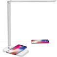 thumbnail image 1 of Schreibtischlampe Led Mit 10w Wireless Charging, Usb Ladeanschluss, Bienser Brolampe Tischlampe Mit 10 Helligkeits X 5 Farbstufen, Augenschonende Led, 1 of 5