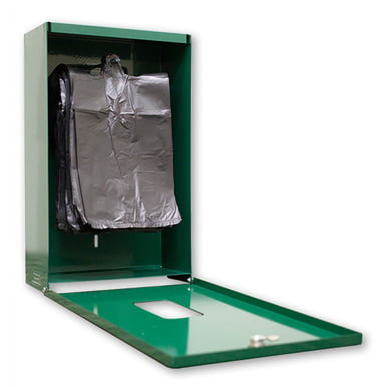 Mini Dog Waste Station / EZ-Tie Hanging Bag System (Green)