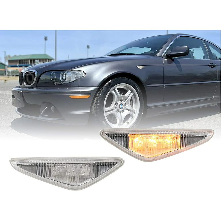 Over hoved og skulder Vil Anstændig DEPO 04-06 E46 2D Side Marker Lights - Plug and Play Fender Sidemarkers  Lamps (Left + Right) Compatible with 2004-2006 BMW E46 3 Series 2 Door  Coupe and Convertible (Euro OE Clear
