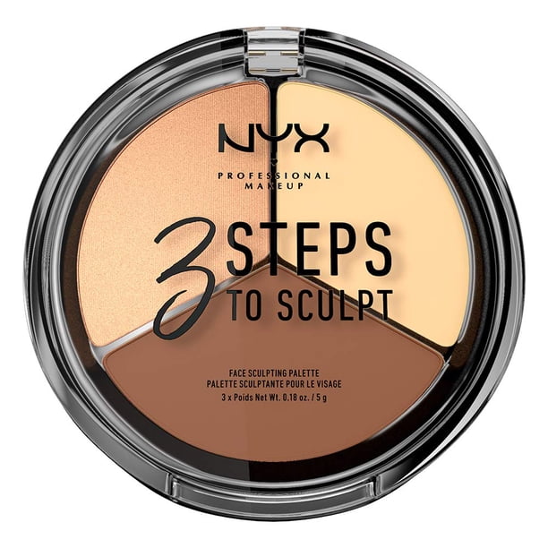 Paleta de contorno NYX PROFESSIONAL MAKEUP en 3 pasos para esculpir