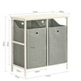 thumbnail image 3 of SoBuy BZR57-W, Bathroom Storage Laundry Cabinet With 2 Removable Laundry Baskets, 3 of 7