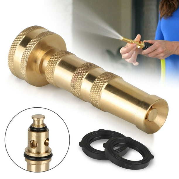 Heavy Duty Garden Hose Twist Nozzle, Solid Brass Power Sprayer