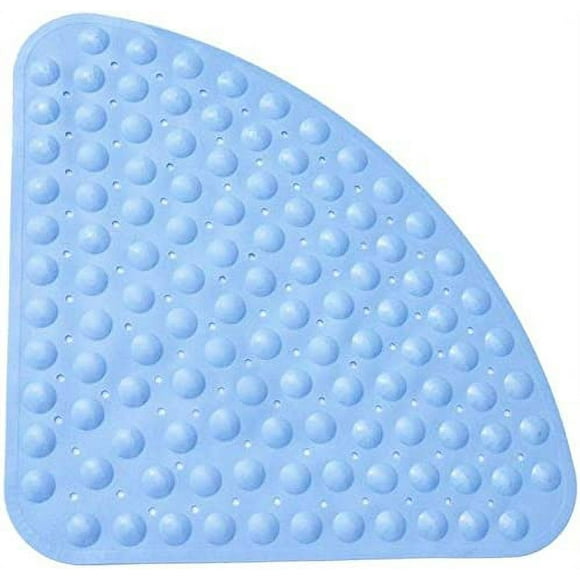 Sector Rubber Corner Shower Mat, Quadrant Non-Slip Bath Mat Antibacterial Mat with Suction Cups for Shower or Bathtub, Non-Slip Bath Mat, 54x54cm
