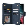 thumbnail image 3 of Decase Galaxy A15 Wallet Phone Case,Soft PU Leather Magnetic Clasp Purse Folio Flip Cover with Zipper Pocket Wristband Strap for Women Men,for Samsung Galaxy A15,blue, 3 of 7